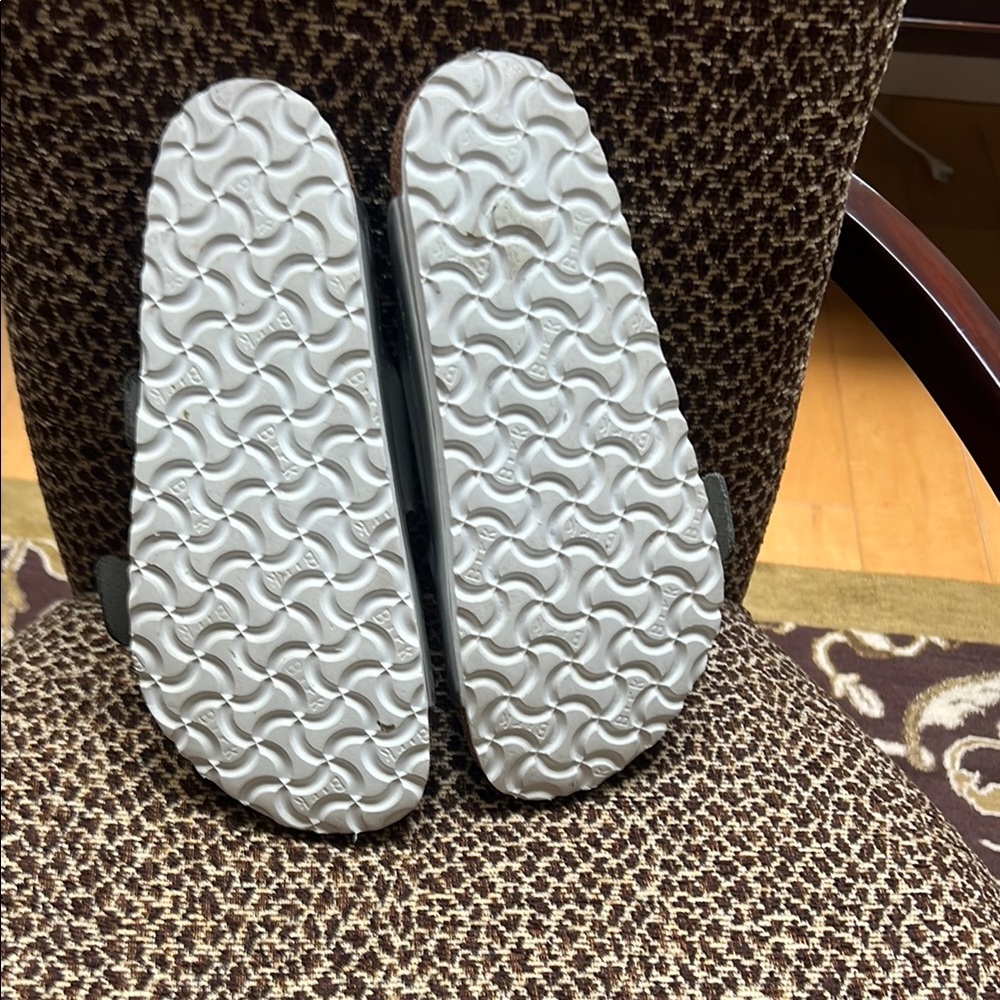 Birkenstock Silver Sandals with Cork Footbed and Adjustable Straps - Picture 5 of 7